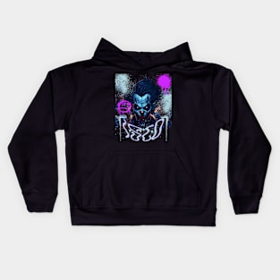 Evil clown halloween Kids Hoodie